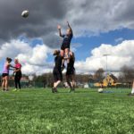 Starting work on our line-out skills and calls. (c) Kirsten Redmond Kristiansen