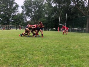 Game one, scrum against Belgium. (c) Kirsten Redmond Kristiansen