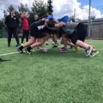 Scrum master class by Brunzie (hidden by the scrum). (c) Kirsten Redmond Kristiansen